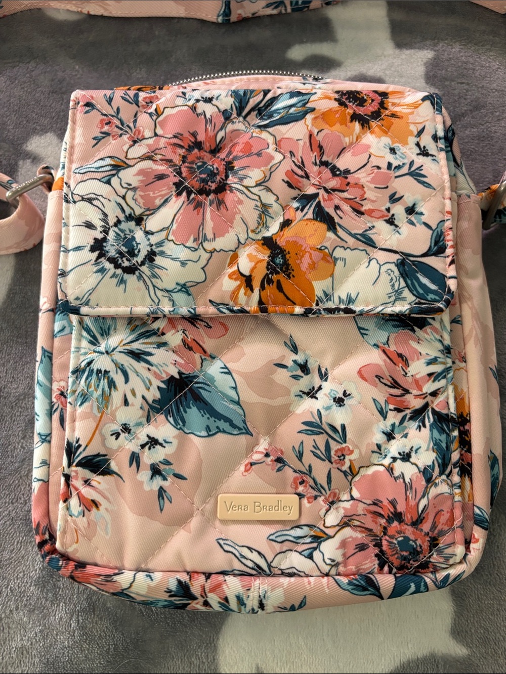 Vera Bradley Blush Floral Quilted Crossbody
